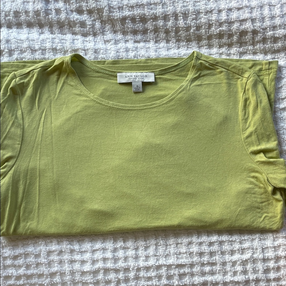 Ann Taylor Women's Lime Long Sleeve Top